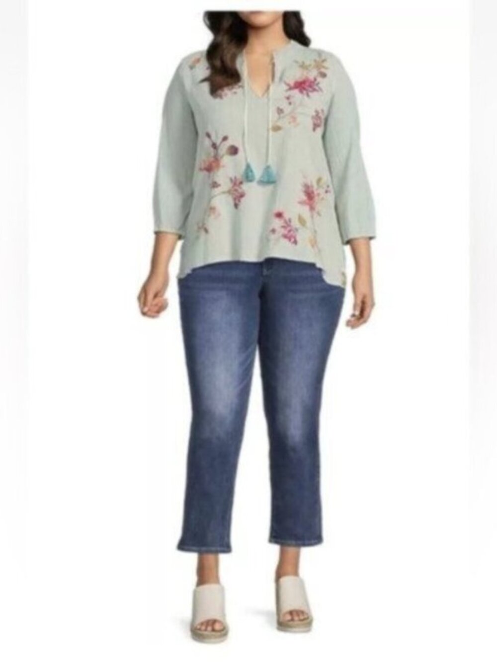 Johnny Was Viviana Effortless Scarf Blouse
